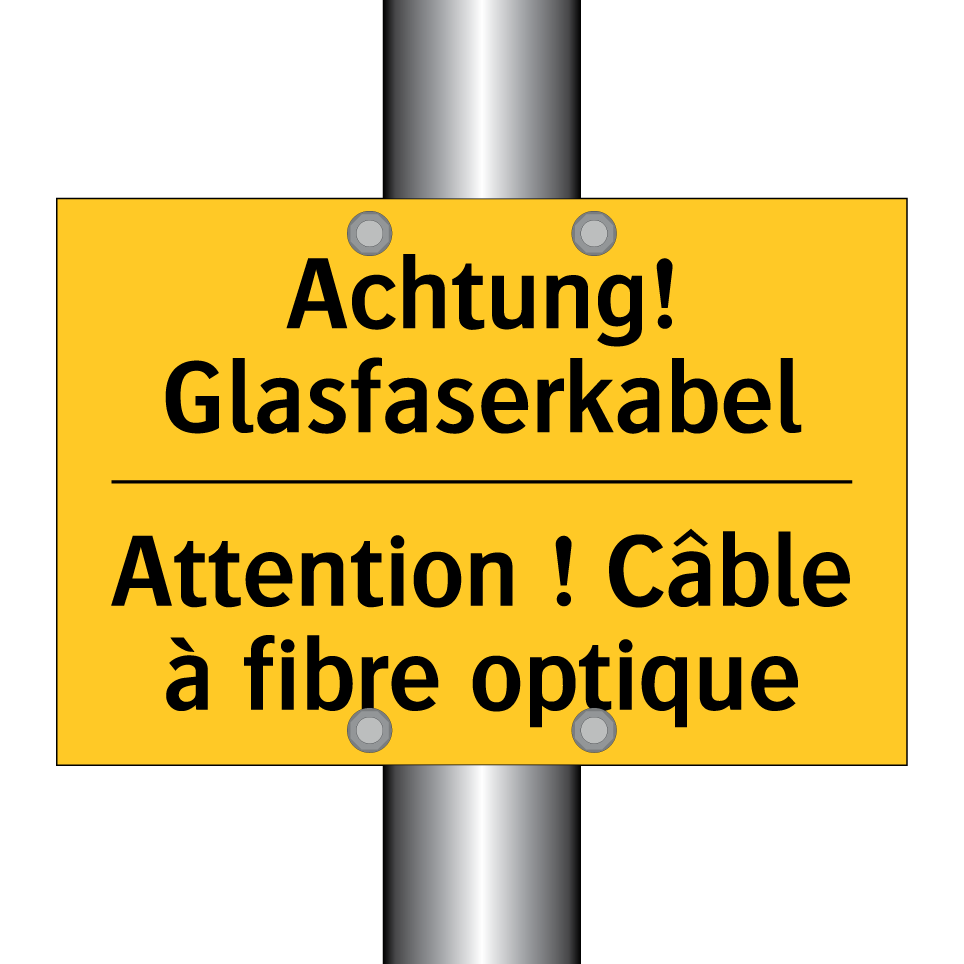 Achtung! Glasfaserkabel - Attention ! Câble à fibre optique /.../