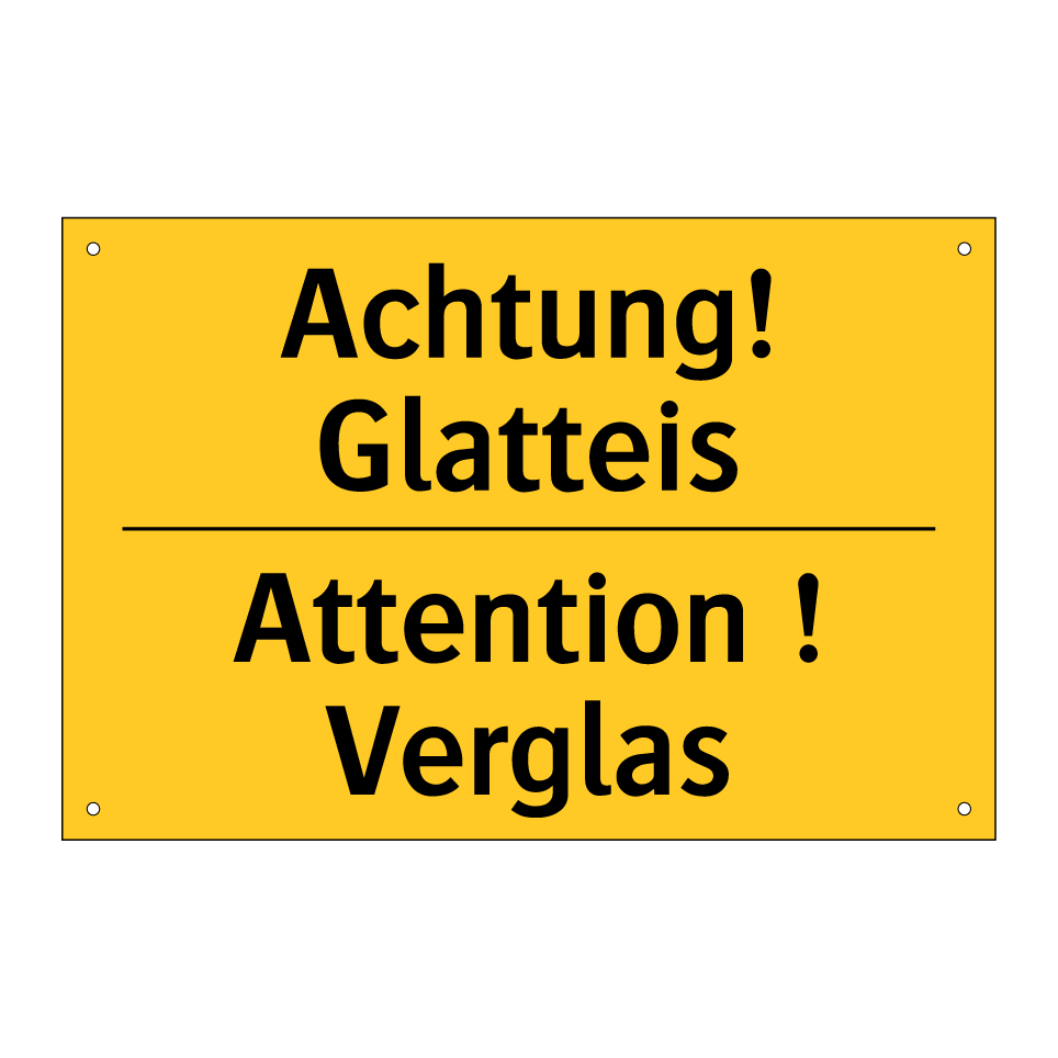 Achtung! Glatteis - Attention ! Verglas