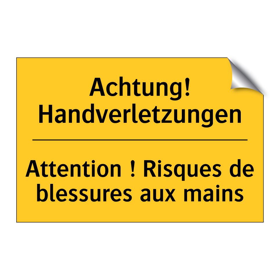 Achtung! Handverletzungen - Attention ! Risques de blessures /.../
