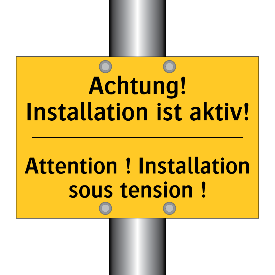 Achtung! Installation ist aktiv! /.../ - Attention ! Installation sous /.../