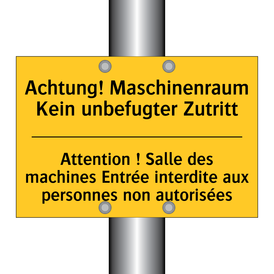 Achtung! Maschinenraum Kein unbefugter /.../ - Attention ! Salle des machines /.../