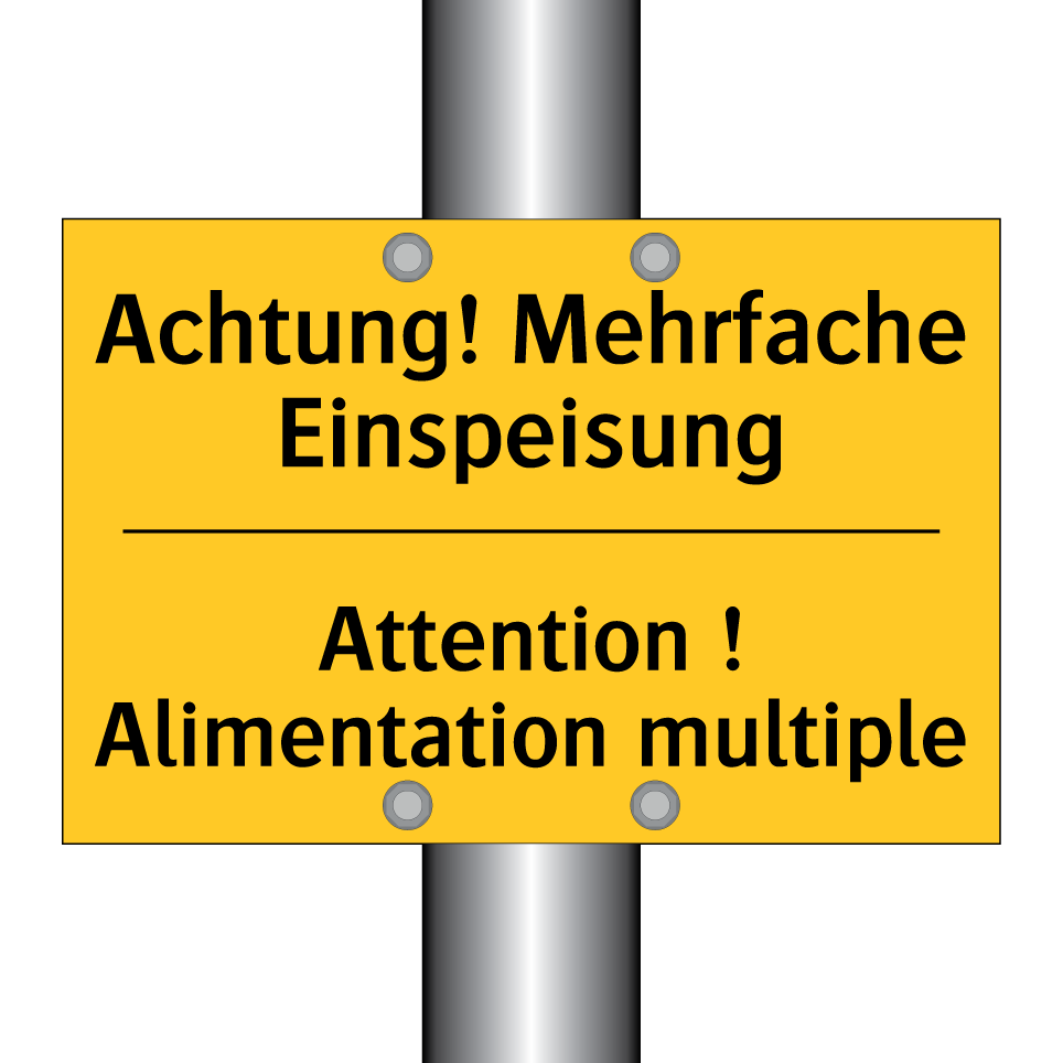 Achtung! Mehrfache Einspeisung - Attention ! Alimentation multiple /.../