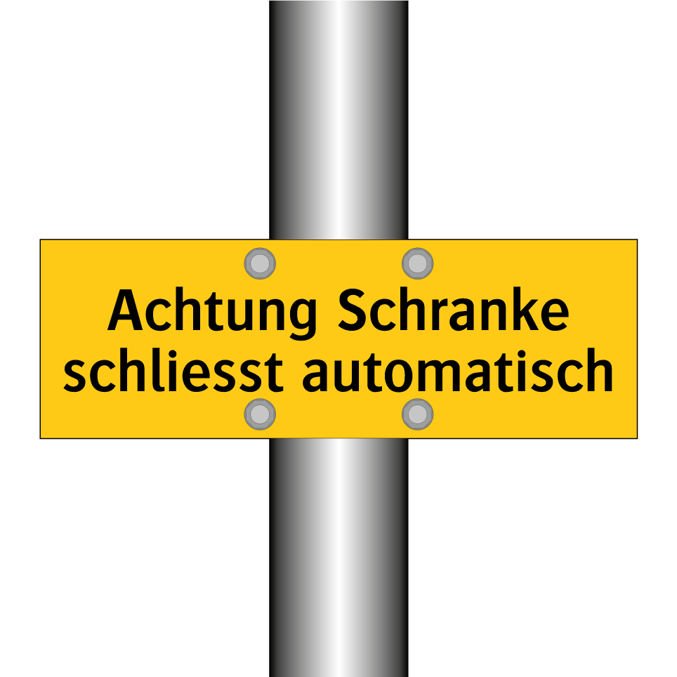 Achtung Schranke schliesst automatisch