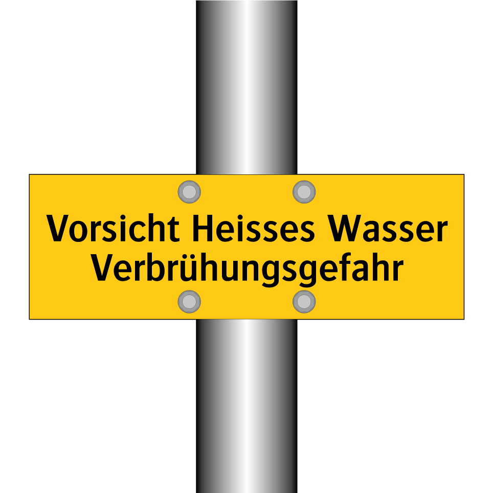 Vorsicht Heisses Wasser Verbrühungsgefahr