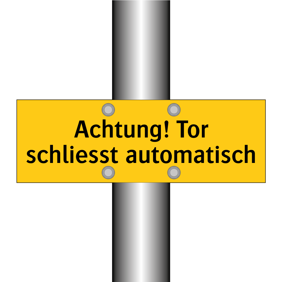 Achtung! Tor schliesst automatisch