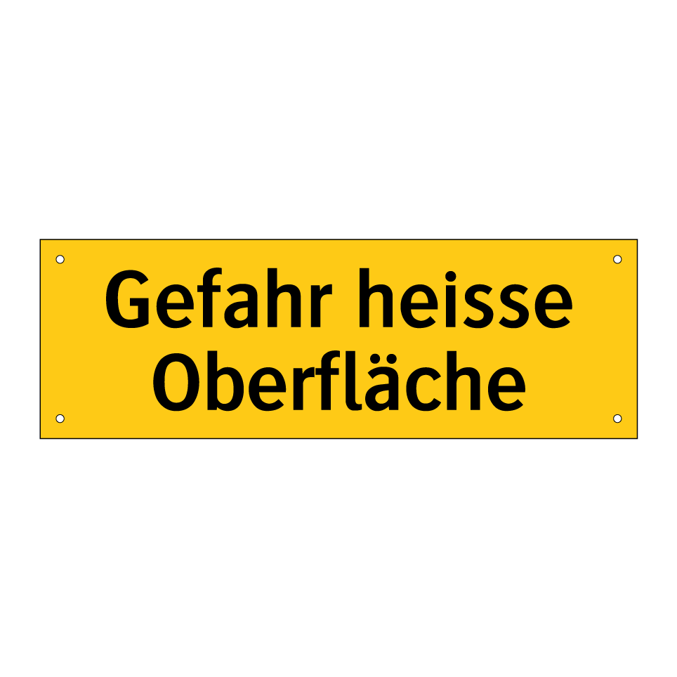 Gefahr heisse Oberfläche