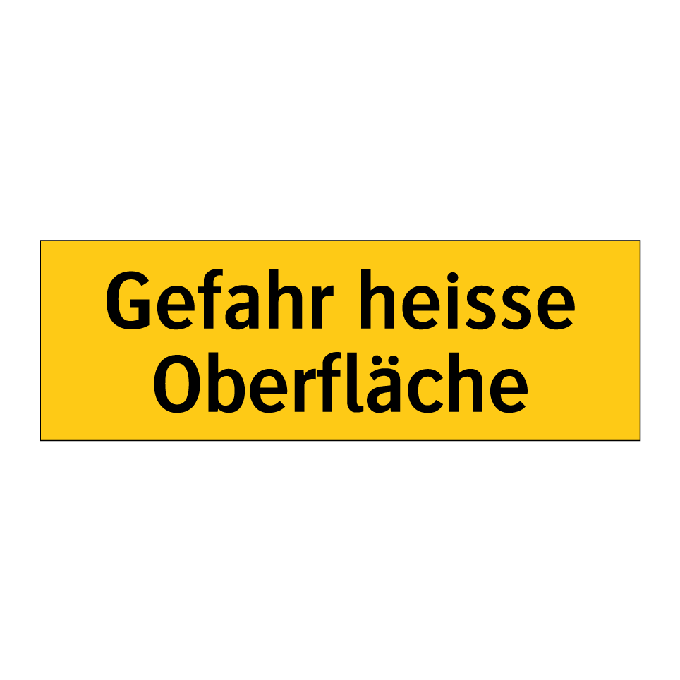 Gefahr heisse Oberfläche