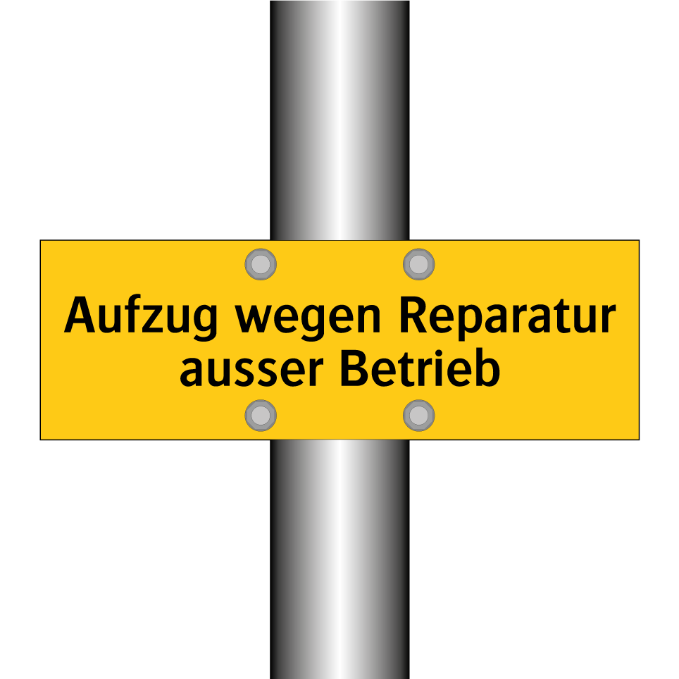 Aufzug wegen Reparatur ausser Betrieb