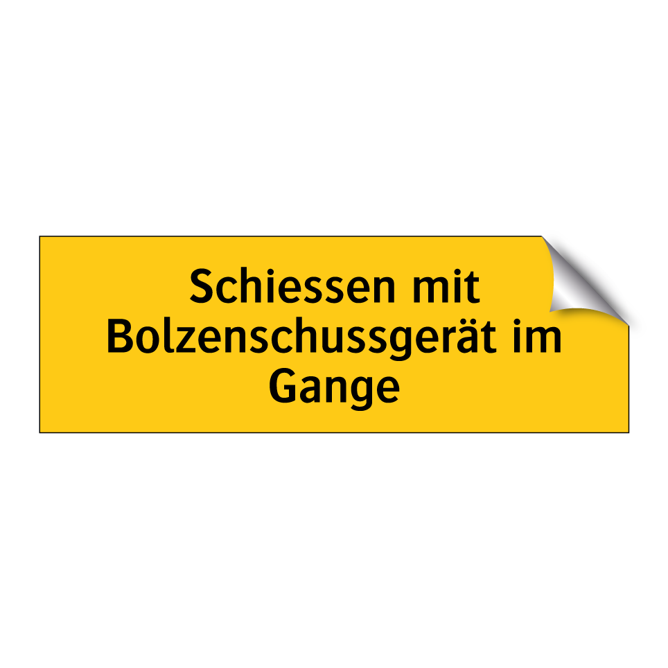 Schiessen mit Bolzenschussgerät im Gange