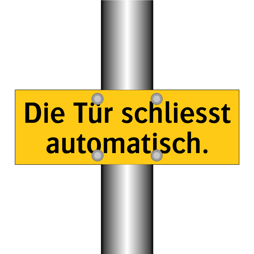 Die Tür schliesst automatisch.