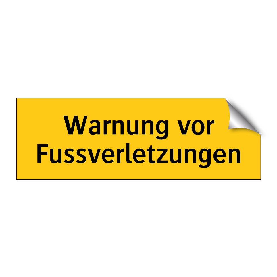 Warnung vor Fussverletzungen