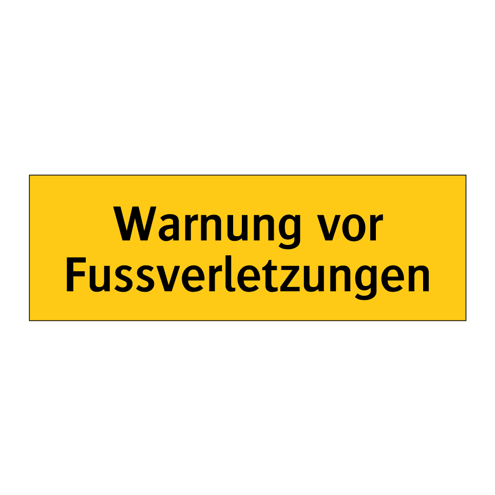 Warnung vor Fussverletzungen