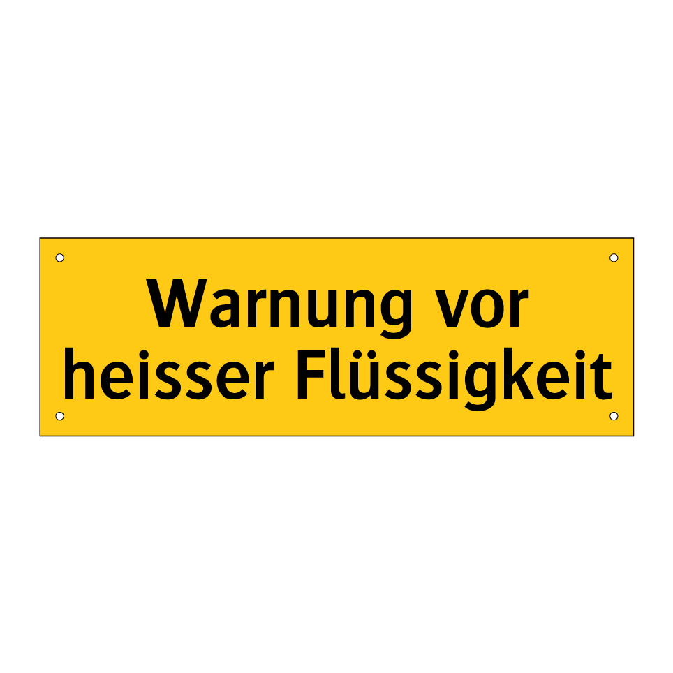 Warnung vor heisser Flüssigkeit