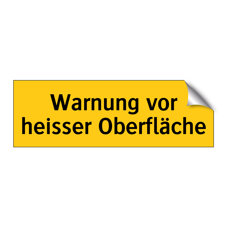 Warnung vor heisser Oberfläche
