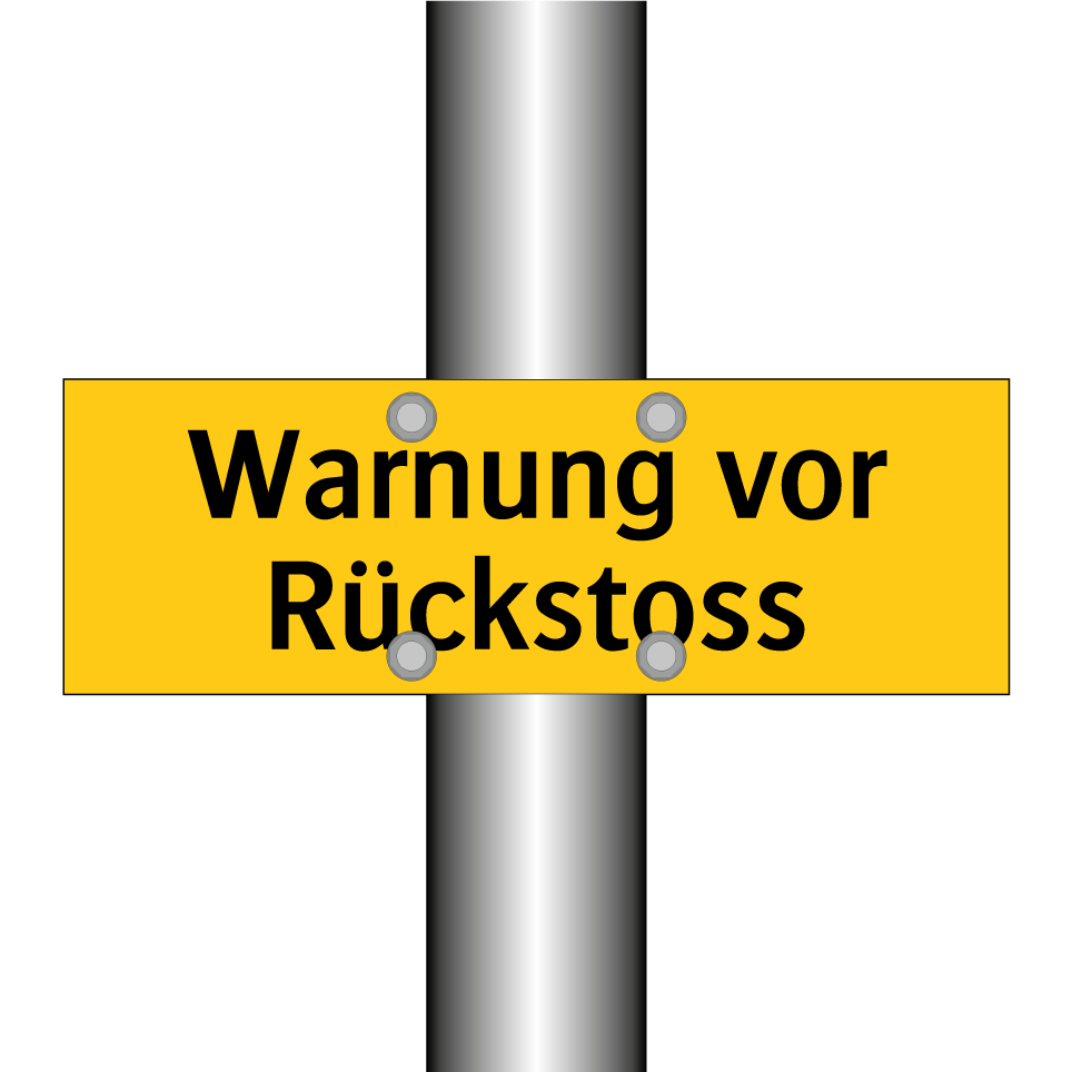 Warnung vor Rückstoss