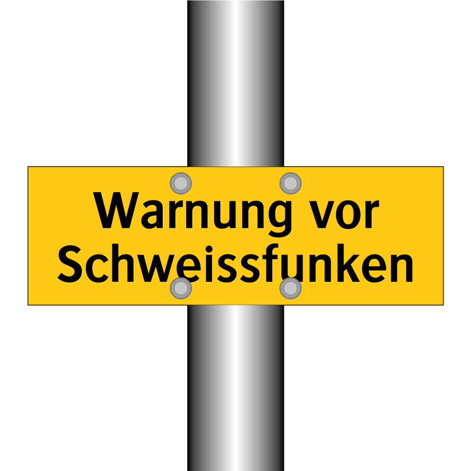 Warnung vor Schweissfunken