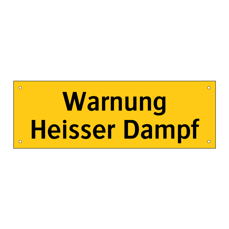 Warnung Heisser Dampf