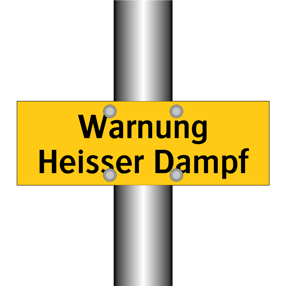 Warnung Heisser Dampf