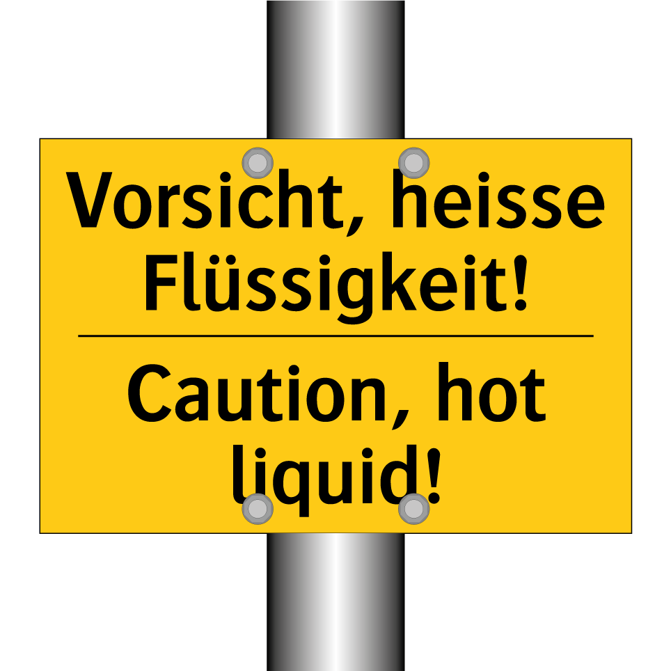 Vorsicht, heisse Flüssigkeit! - Caution, hot liquid!