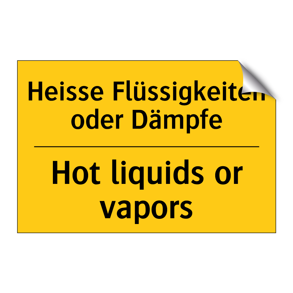 Heisse Flüssigkeiten oder Dämpfe /.../ - Hot liquids or vapors
