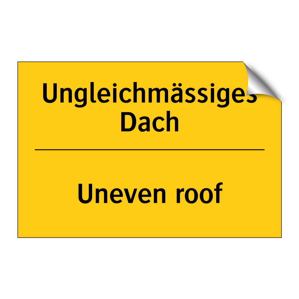 Ungleichmässiges Dach - Uneven roof