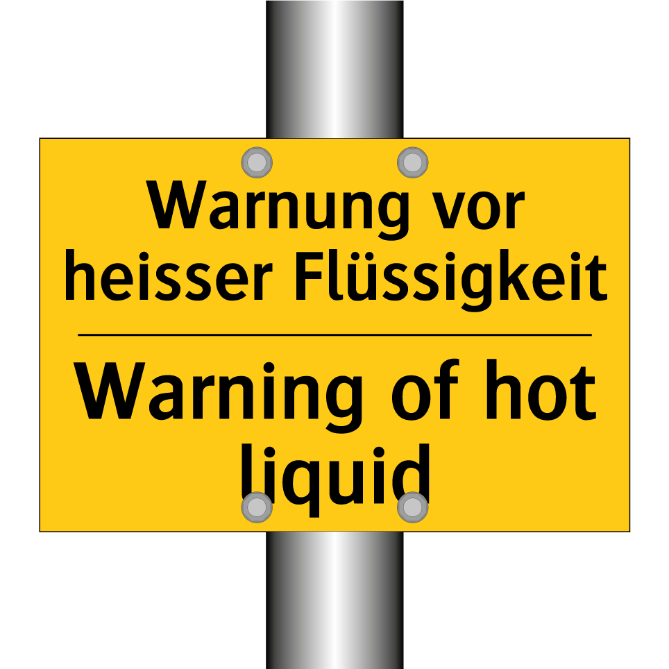Warnung vor heisser Flüssigkeit /.../ - Warning of hot liquid