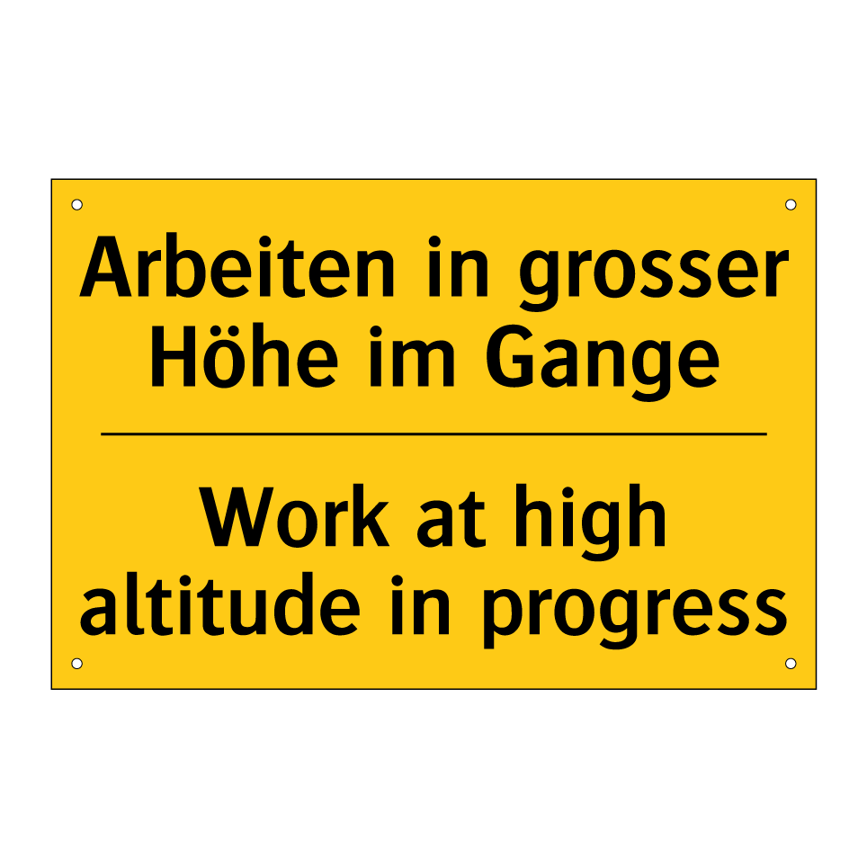 Arbeiten in grosser Höhe im Gange /.../ - Work at high altitude in progress /.../