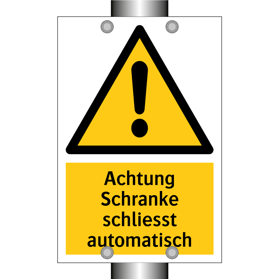 Achtung Schranke schliesst automatisch