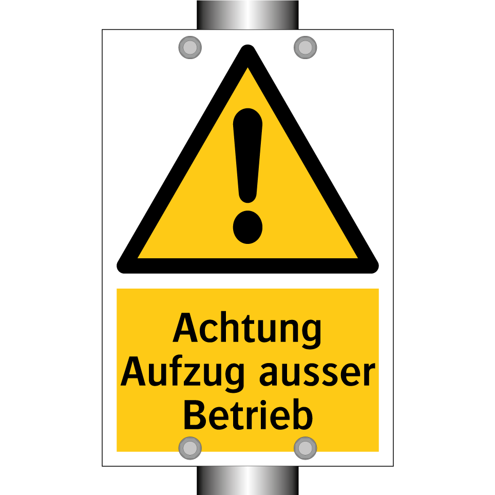 Achtung Aufzug ausser Betrieb