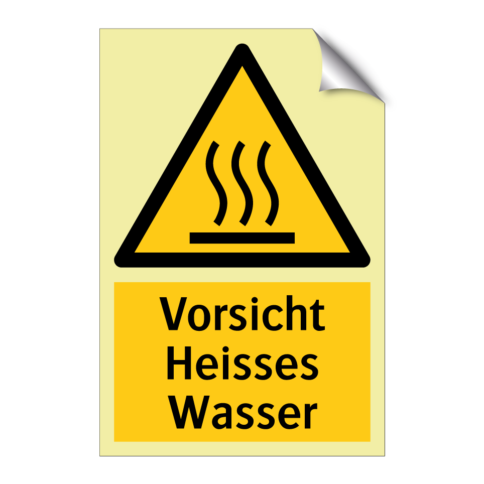 Vorsicht Heisses Wasser