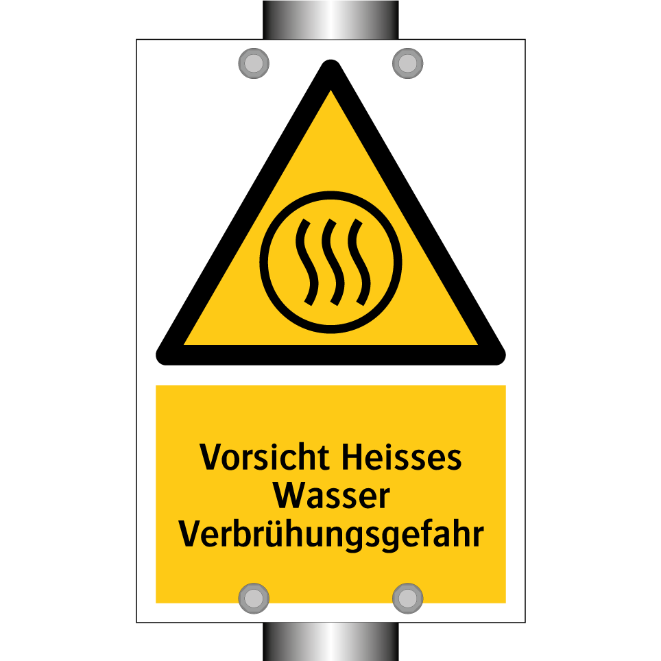 Vorsicht Heisses Wasser Verbrühungsgefahr