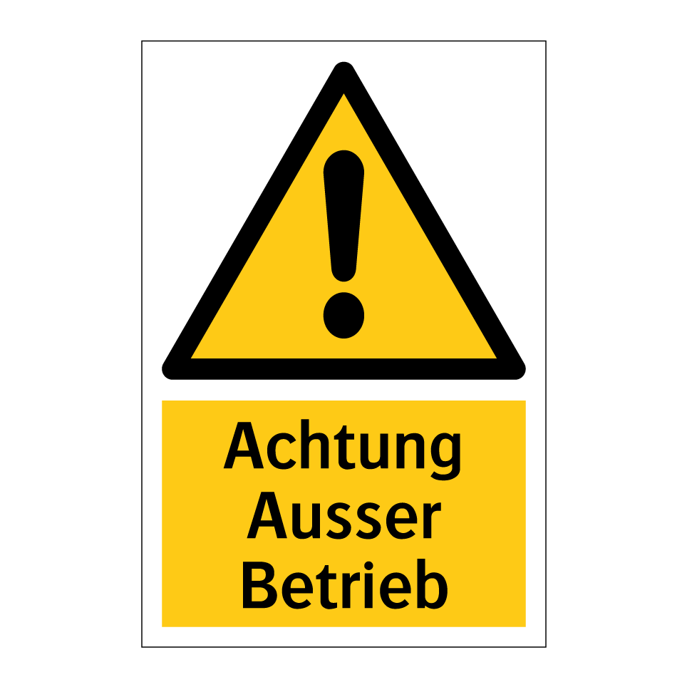 Achtung Ausser Betrieb
