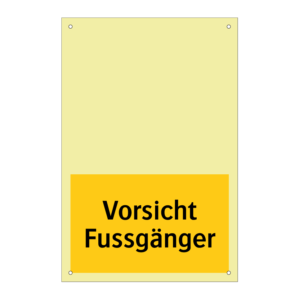 Vorsicht Fussgänger