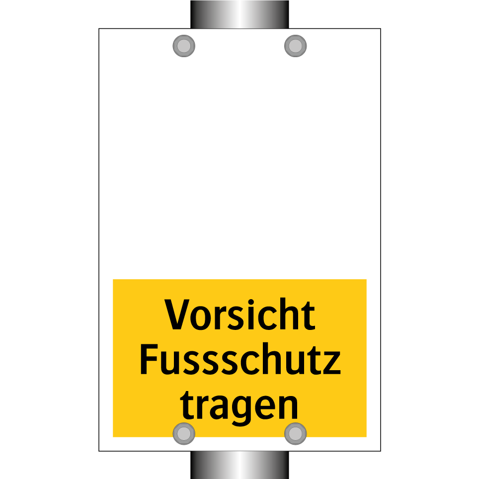 Vorsicht Fussschutz tragen