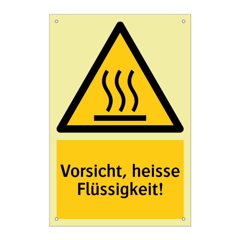 Vorsicht, heisse Flüssigkeit!