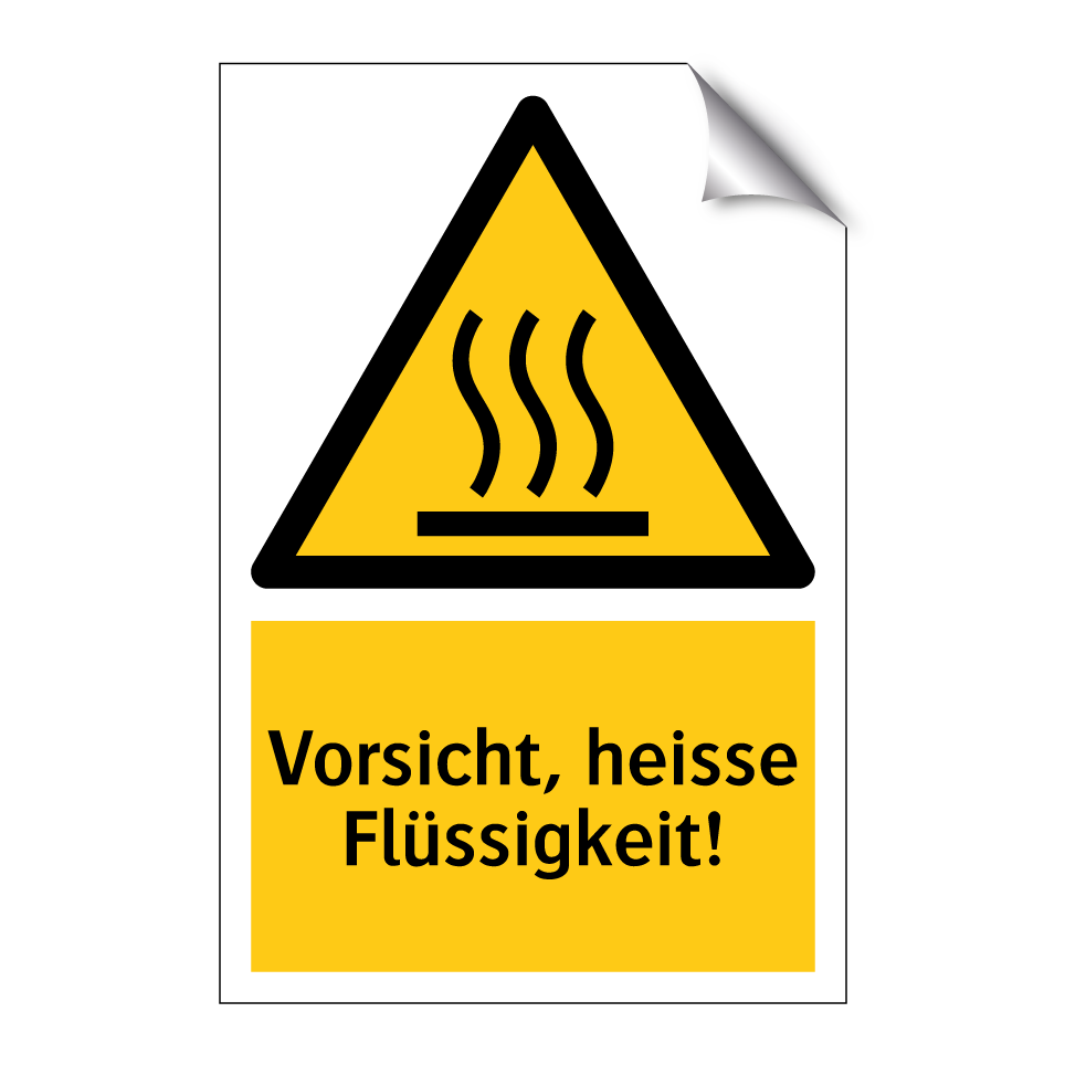 Vorsicht, heisse Flüssigkeit!