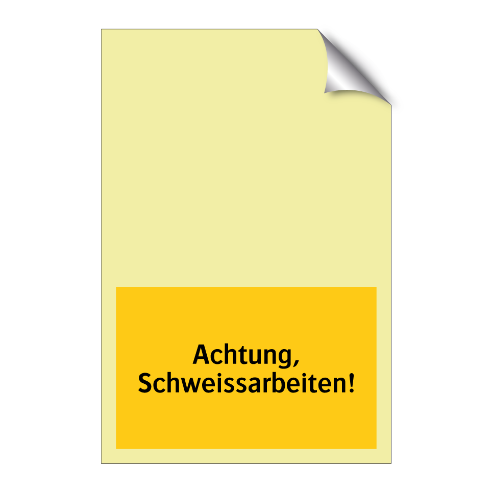 Achtung, Schweissarbeiten!