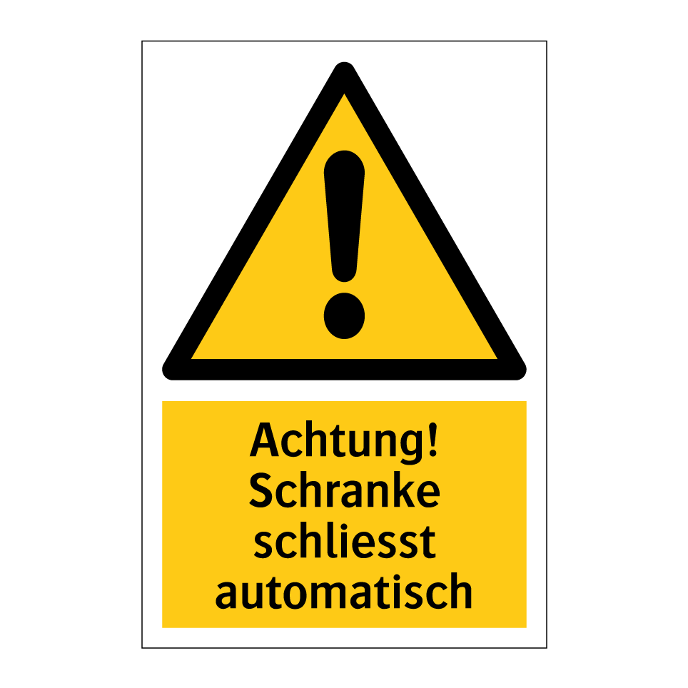 Achtung! Schranke schliesst automatisch