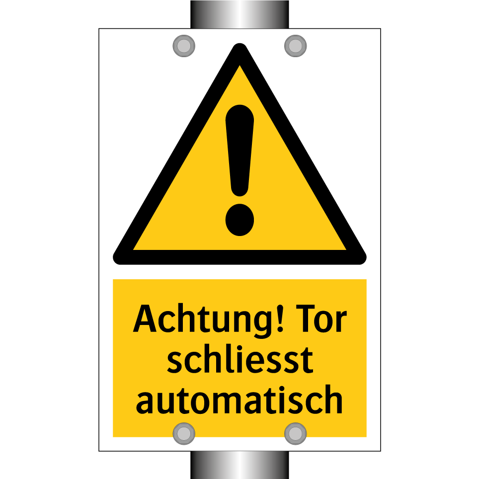 Achtung! Tor schliesst automatisch