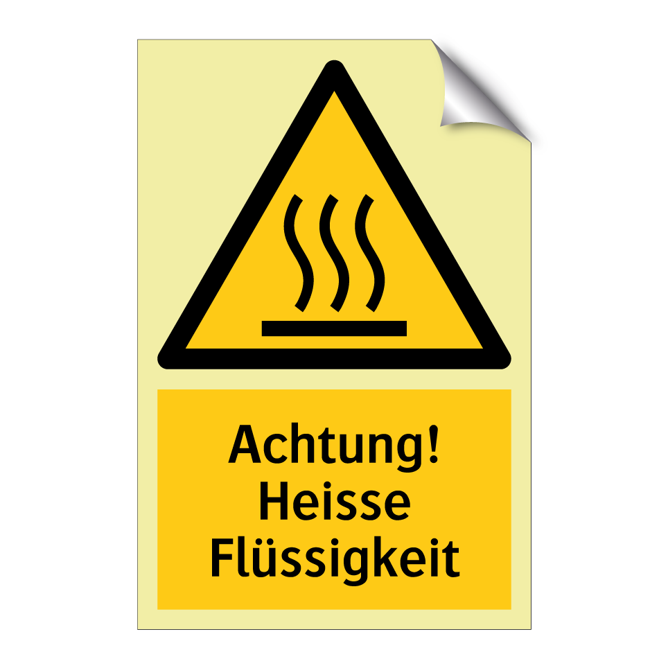Achtung! Heisse Flüssigkeit