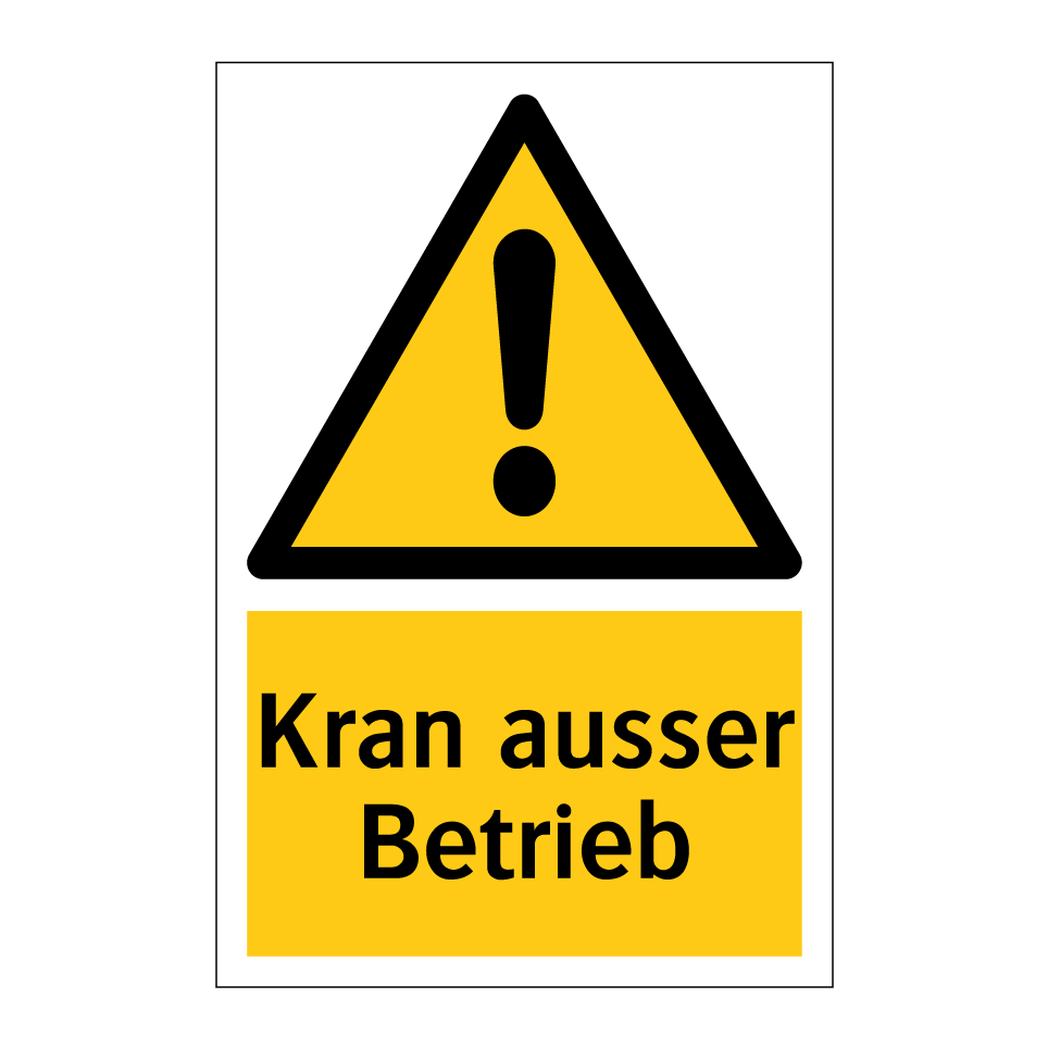 Kran ausser Betrieb