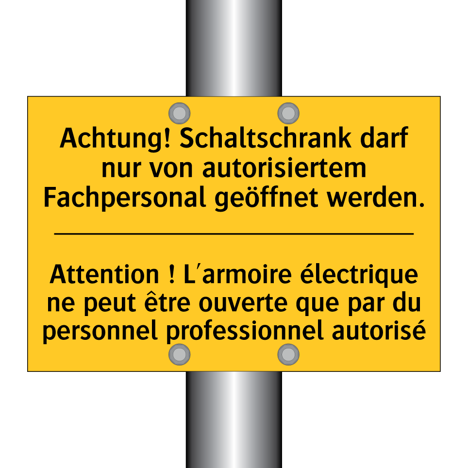 Achtung! Schaltschrank darf nur /.../ - Attention ! L'armoire électrique /.../