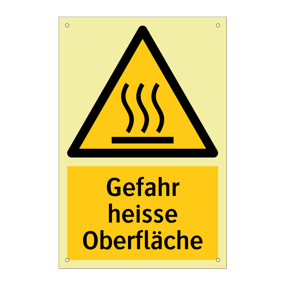 Gefahr heisse Oberfläche