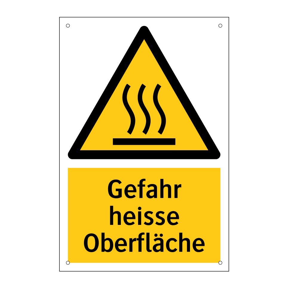 Gefahr heisse Oberfläche