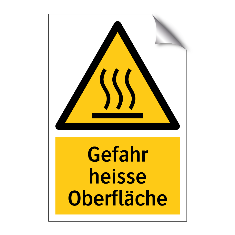 Gefahr heisse Oberfläche