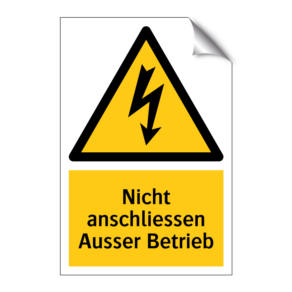Nicht anschliessen Ausser Betrieb