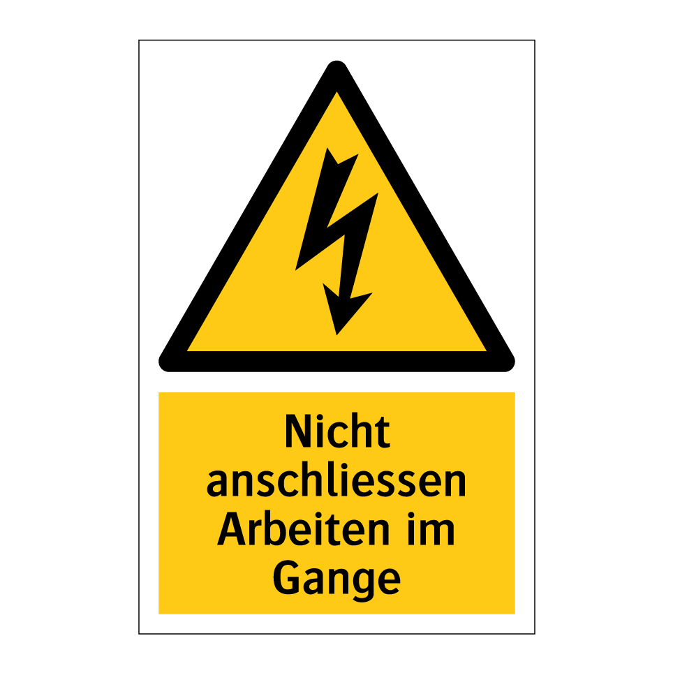 Nicht anschliessen Arbeiten im Gange