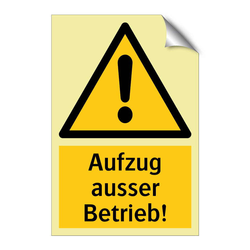 Aufzug ausser Betrieb!
