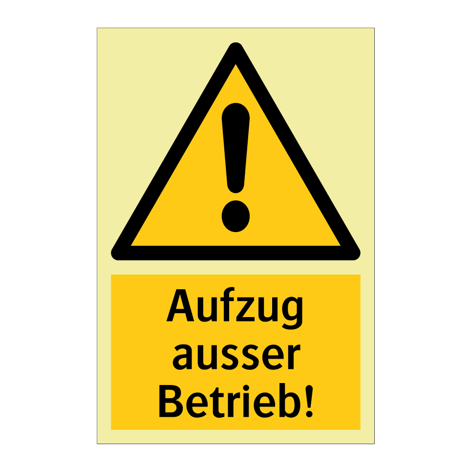 Aufzug ausser Betrieb!