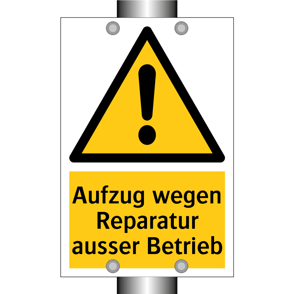 Aufzug wegen Reparatur ausser Betrieb